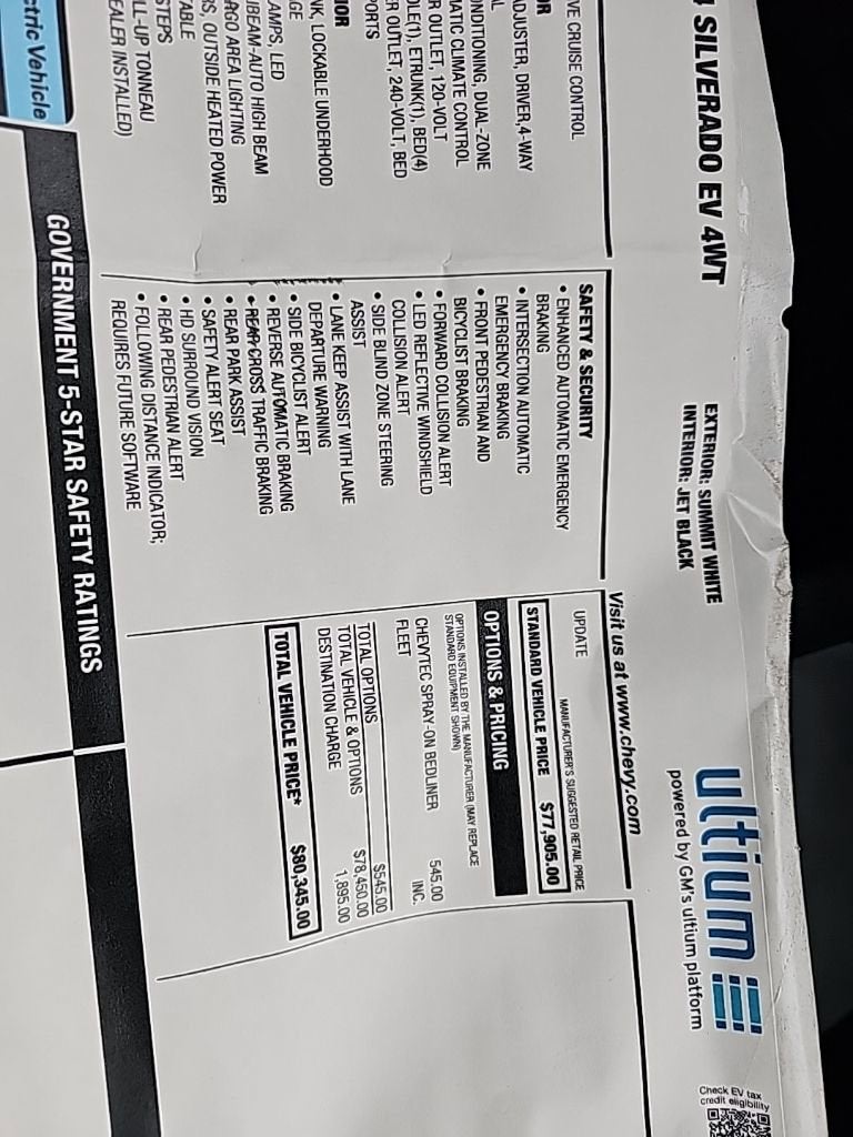 2024 Chevrolet Silverado EV Work Truck